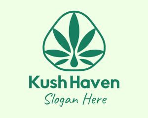 Kush - Green Herbal Cannabis logo design
