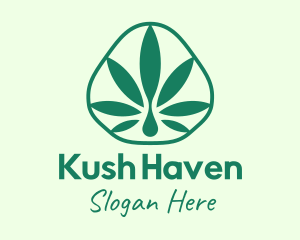 Green Herbal Cannabis logo design