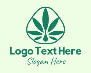 Vegan - Green Herbal Cannabis logo design