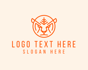 Round - Wild Tiger Avatar logo design