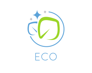 Sanitary - Organic Sanitation Leaf logo design