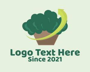 Raw - Brocolli Vegetable Grocery logo design
