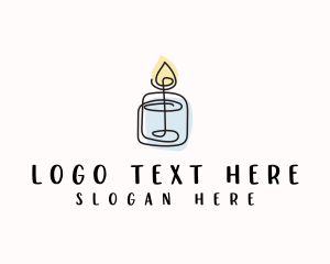 Candlelight - Candle Spa Decor logo design