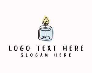 Candle Spa Decor logo design