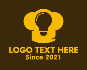 Online Booking - Chef Hat Bulb logo design