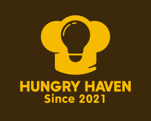 Hungry - Chef Hat Bulb logo design