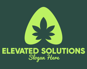 High - Simple Marijuana Leaf logo design