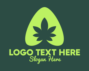 Simple - Simple Marijuana Leaf logo design