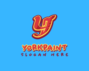 Graffiti Art Letter Y logo design