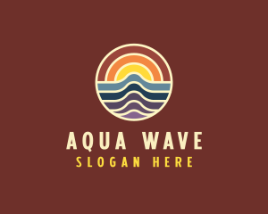 Sunset Wave Destination logo design