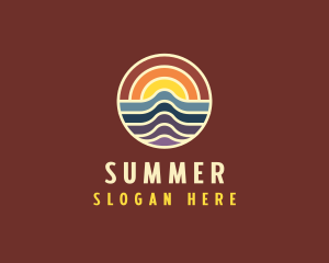 Sunset Wave Destination logo design