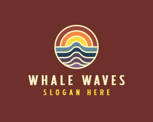 Sunset Wave Destination logo design