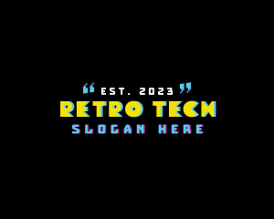 Retro Neon Game logo design