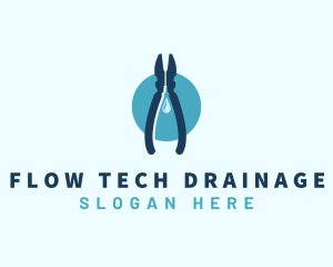 Drainage - Pliers Water Plumbing logo design