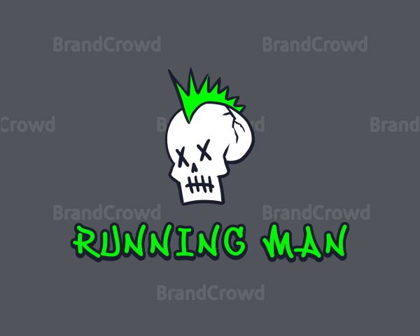 Punk Skull Graffiti Logo