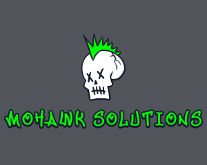 Punk Skull Graffiti logo design