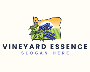 Oregon Grapes Fruit logo design