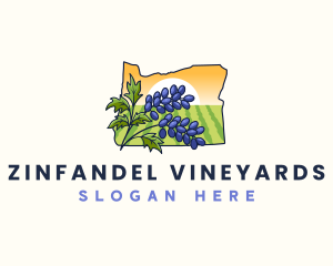 Oregon Grapes Fruit logo design