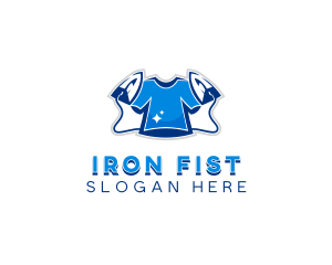 Clothing Flat Iron Laundry logo design