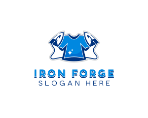 Clothing Flat Iron Laundry logo design