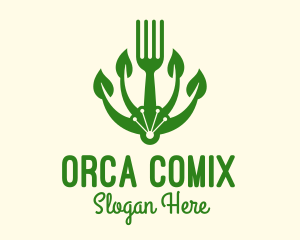 Organic Vegan Fork Logo