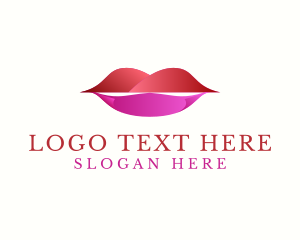 Beauty Cosmetic Lips logo design