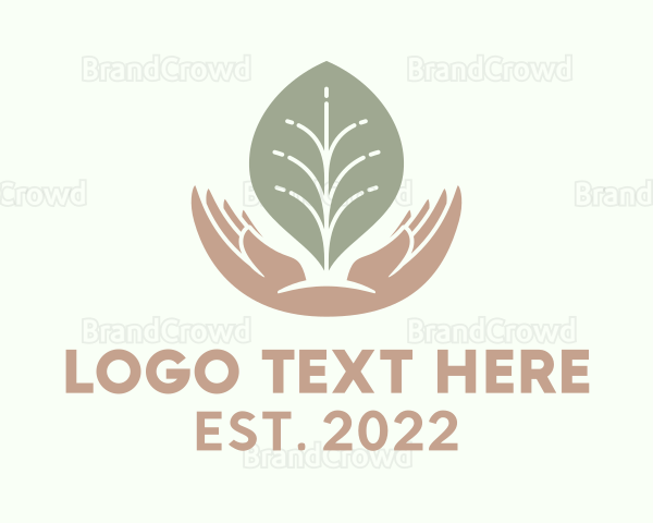 Leaf Hand Gardening Logo