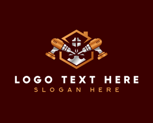 Remodeling - Handyman Drill Construction logo design