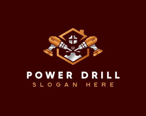 Handyman Drill Construction logo design