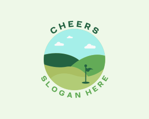 Green Flag - Flag Golf Course logo design