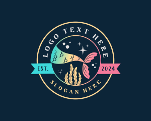 Underwater Mermaid Tail Logo