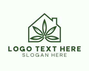 Marijuana - Organic House Plant logo design