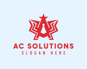 Creative Red Letter A logo design