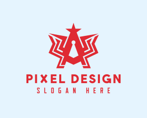 Graphic - Creative Red Letter A logo design