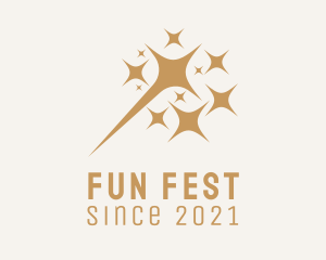Fest - Golden Firework Sparkles logo design