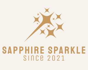 Golden Firework Sparkles logo design