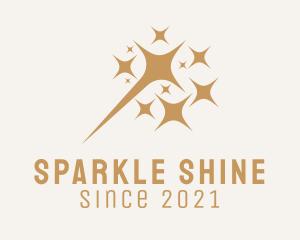 Golden Firework Sparkles logo design