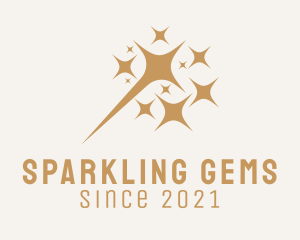 Golden Firework Sparkles logo design