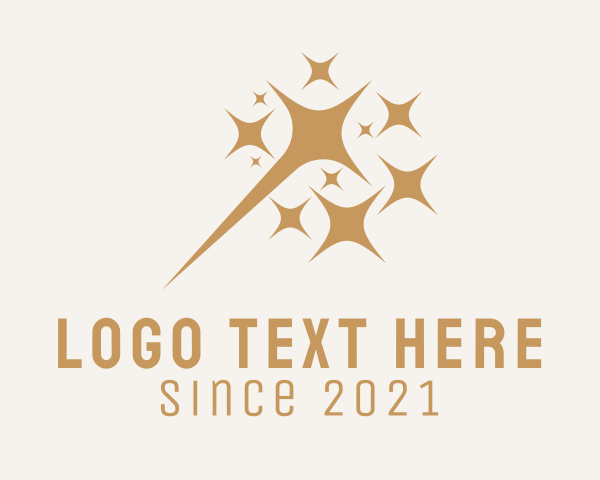 Fireworks - Golden Firework Sparkles logo design