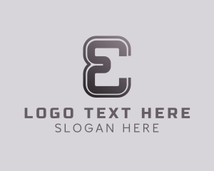 Greyscale - Technology Letter E logo design