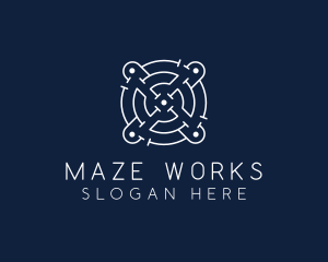 Maze - Target Puzzle Maze logo design