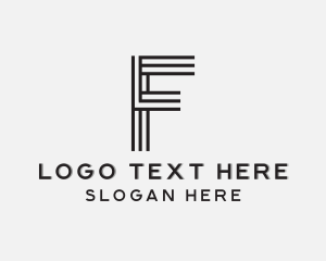 Stripes - Creative Stripes Letter F logo design