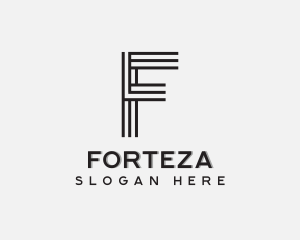 Creative Stripes Letter F logo design