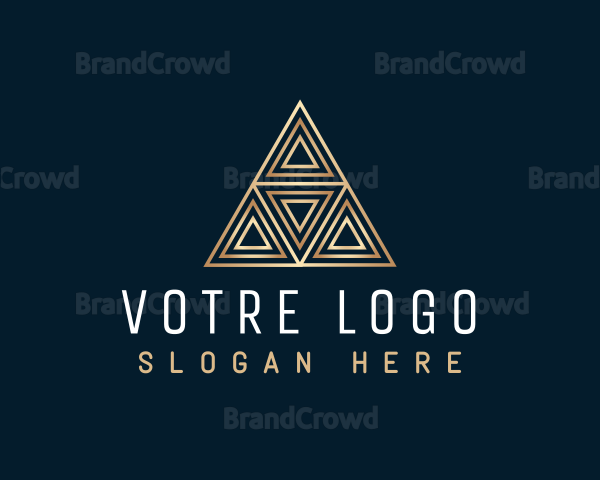 Luxury Triangle Pyramid Logo