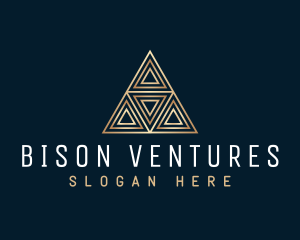 Luxury Triangle Pyramid logo design