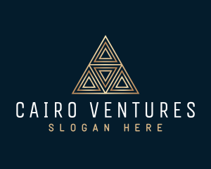 Luxury Triangle Pyramid logo design