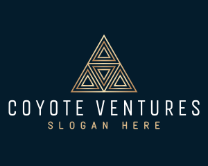 Luxury Triangle Pyramid logo design