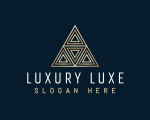 Luxury Triangle Pyramid logo design