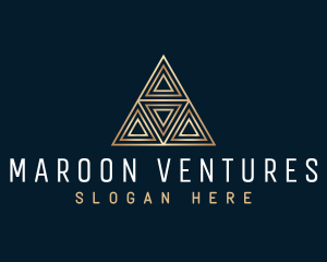 Luxury Triangle Pyramid logo design