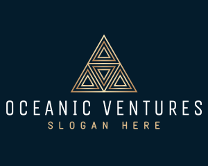 Luxury Triangle Pyramid logo design